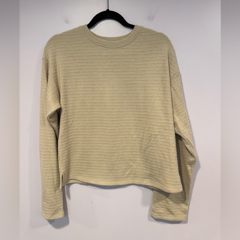 Sanctuary Women's Cream Ribbed Sweatshirt
